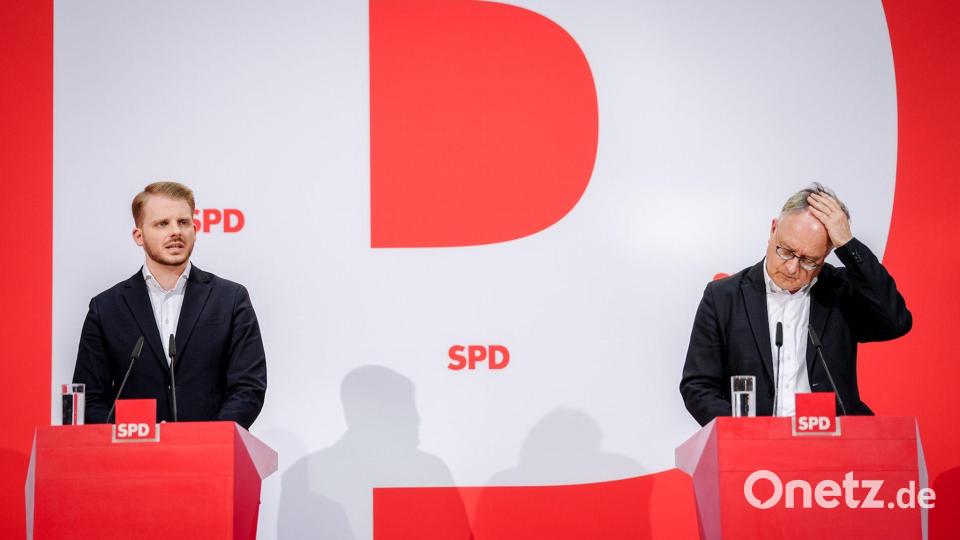 Nach der Wahl: Klüssendorf und Stoch Bild: Kay Nietfeld/dpa