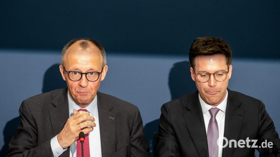 Nach der Wahl: Merz und Hagel Bild: Michael Kappeler/dpa