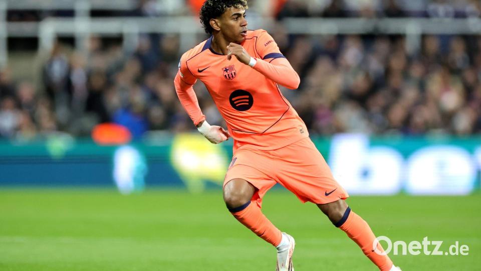 Lamine Yamal glich per Elfmeter spät für Barcelona aus. Bild: Steve Welsh/PA Wire/dpa