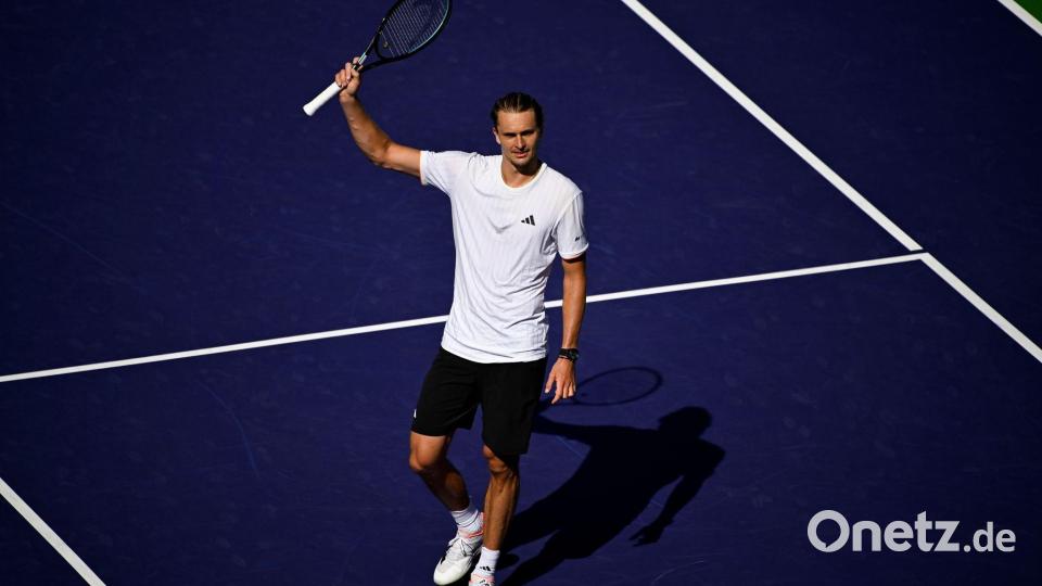 In Indian Wells im Viertelfinale: Alexander Zverev. Bild: Charles Baus/CSM via ZUMA Press Wire/dpa