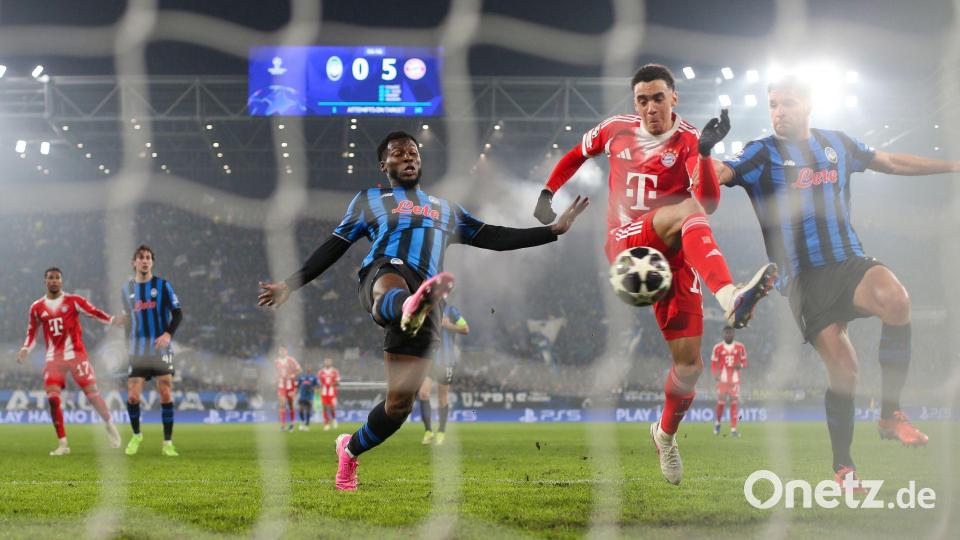 Der FC Bayern trifft gegen Bergamo fast nach Belieben. Bild: Jan Woitas/dpa