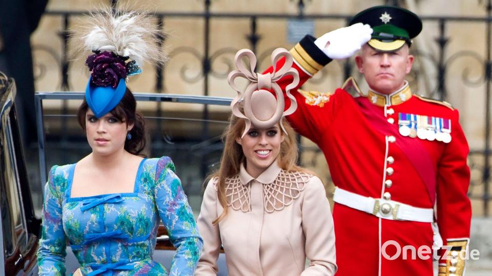 Für ihre Hutauswahl wurden die beiden Prinzessinnen damals verspottet. (Archivbild) Bild: Ian Langsdon/PA/EPA/dpa