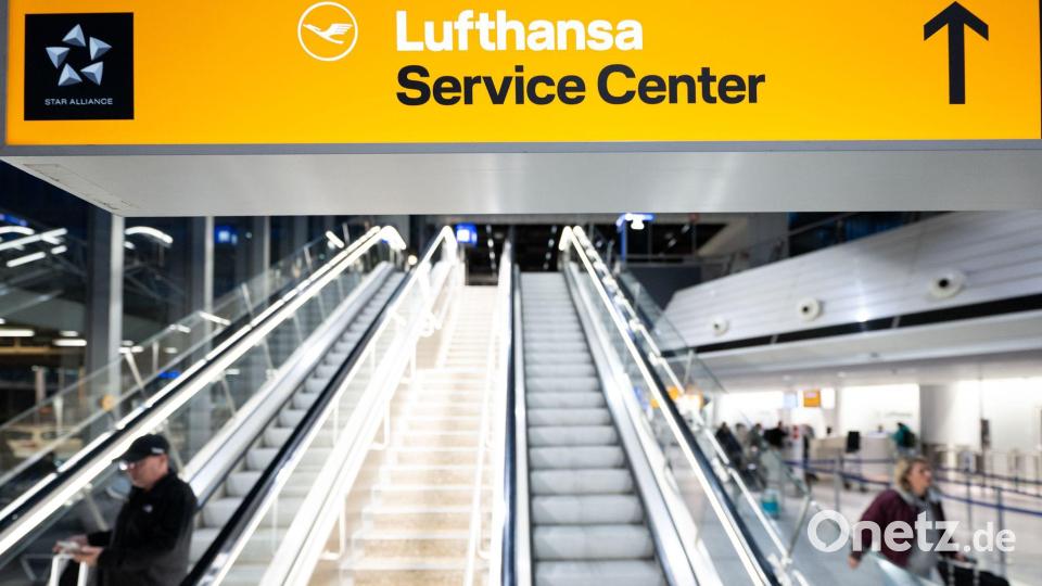 Wenig los bei der Lufthansa am Frankfurter Flughafen. Bild: Florian Wiegand/dpa