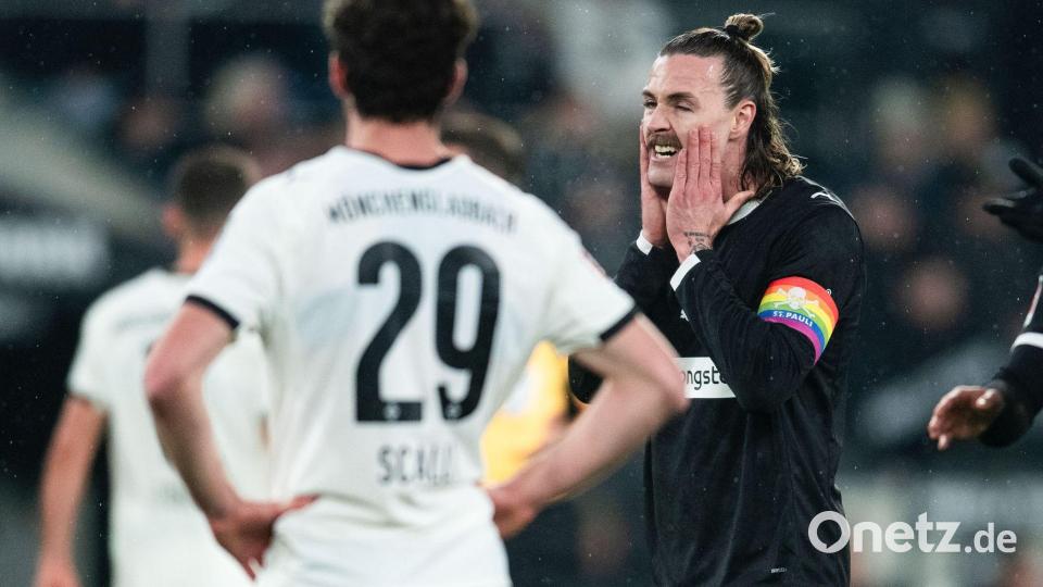 St. Pauli hat im direkten Abstiegsduell in Mönchengladbach das Nachsehen Bild: Marius Becker/dpa
