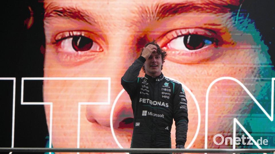 Kimi Antonelli rast in China zu seinem ersten Grand-Prix-Erfolg in der Formel 1. Bild: Andy Wong/AP/dpa