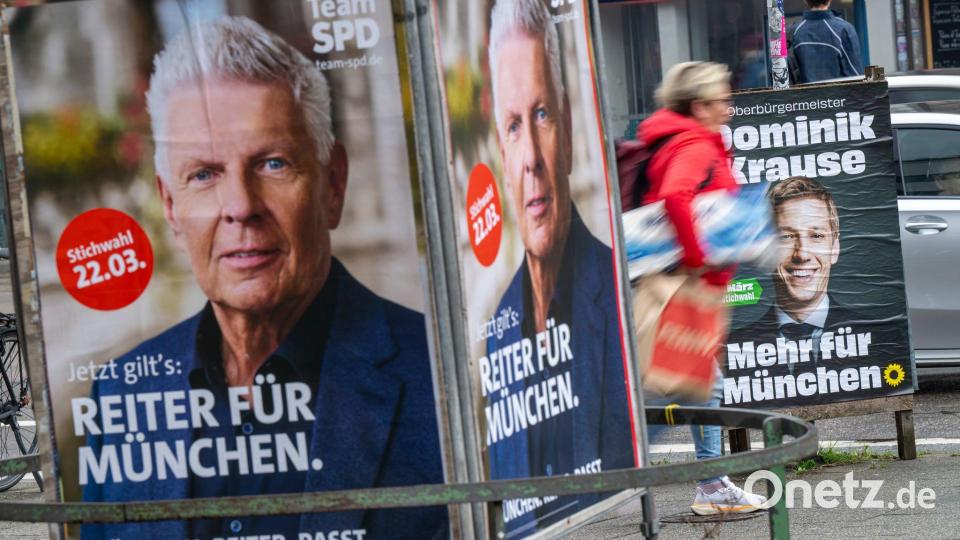Reiter oder Krause? Wer wird am 22. März Münchner OB? Bild: Peter Kneffel/dpa
