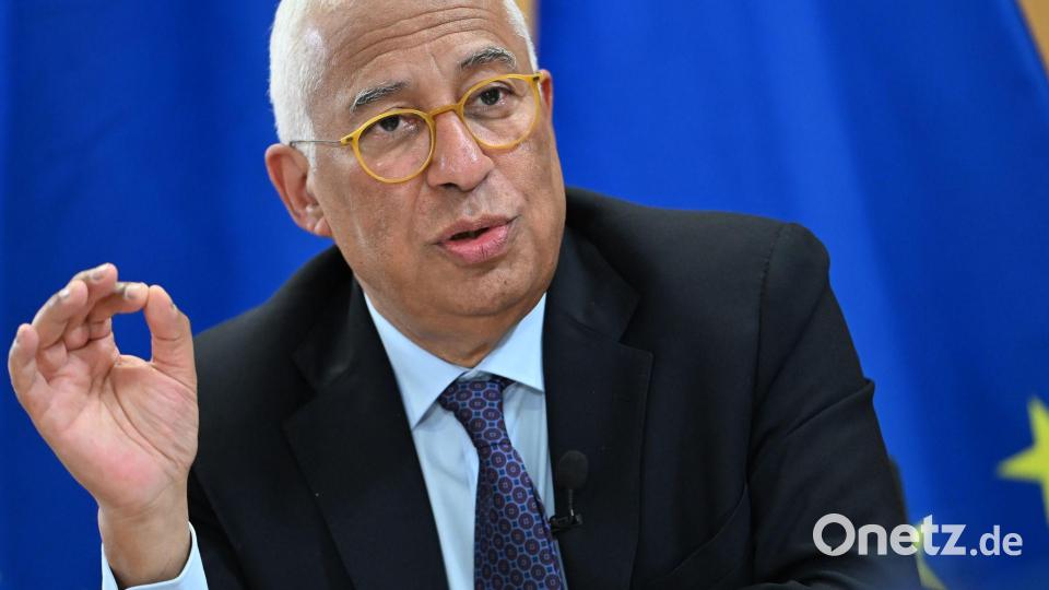 Die EU muss die Ukraine weiterhin mit allen Mitteln unterstützen, fordert EU-Ratspräsident António Costa im Interview. Bild: Markus Lenhardt/dpa-ENR Pool/dpa