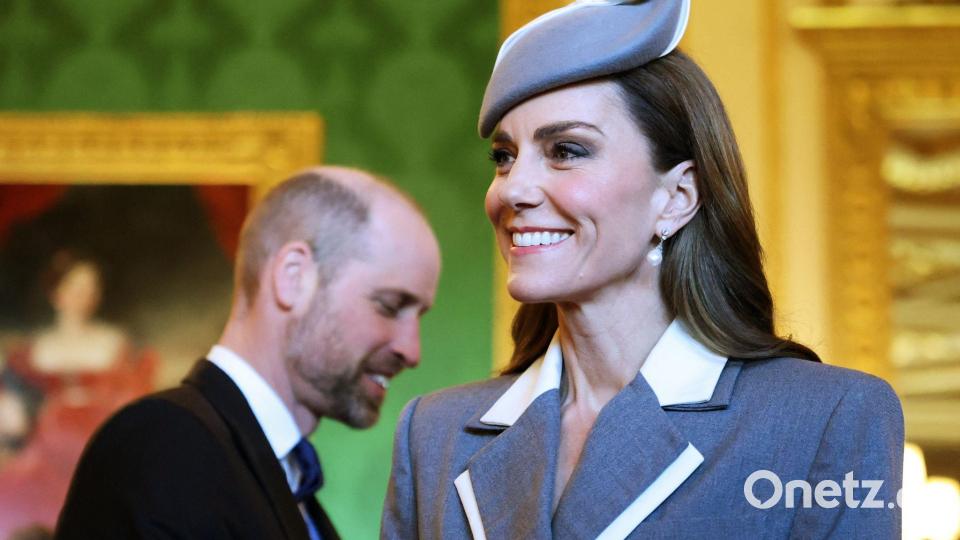 William und Kate in Windsor: Gut gelaunt beim Staatsbesuch des nigerianischen Präsidenten Bild: Hannah McKay/Pool Reuters/AP/dpa
