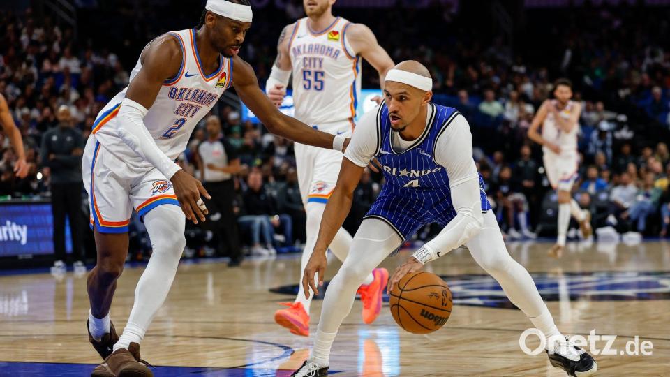 Meister Oklahoma City Thunder kommt nun auf zehn Siege in Serie. Bild: Kevin Kolczynski/AP/dpa