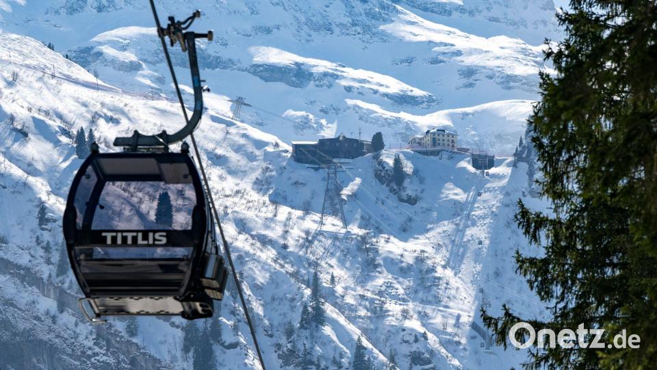 Im Skigebiet schien die Sonne, aber es gab Windwarnungen. Bild: Urs Flueeler/KEYSTONE/dpa