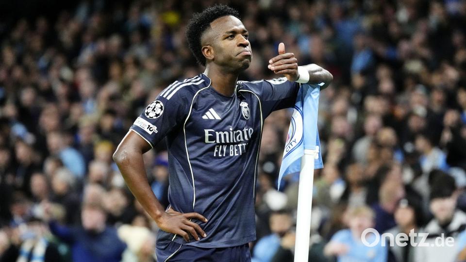 Vinícius Júnior brachte per Handelfmeter Real mit 1:0 in Führung. Bild: Nick Potts/PA Wire/dpa