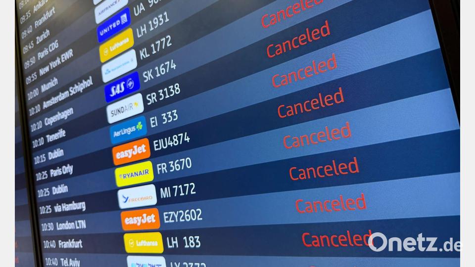 Warnstreik legt Flugbetrieb am BER lahm Bild: Julian Degler/dpa