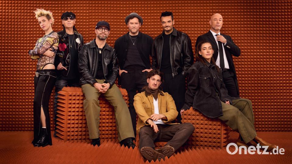V.l.: Deine Cousine, Klaus Meine, Mark Forster, Johannes Oerding, Tream, Giovanni Zarrella, Frida Gold, Unheilig Bild:  RTL / Boris Breuer