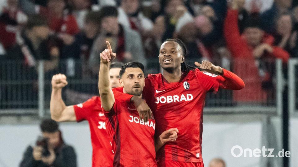 Vincenzo Grifo (M) ist nun Freiburgs Rekordtorschütze. Bild: Silas Stein/dpa