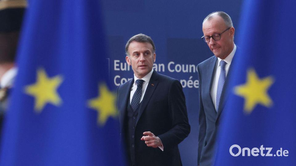 Merz und Macron beim EU-Gipfel in Brüssel Bild: Omar Havana/AP/dpa
