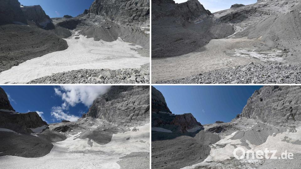 Saharastaub hatte vor allem im Sommer 2022 das Eis dunkler aussehen lassen. (Archivbild) Bild: Angelika Warmuth/dpa