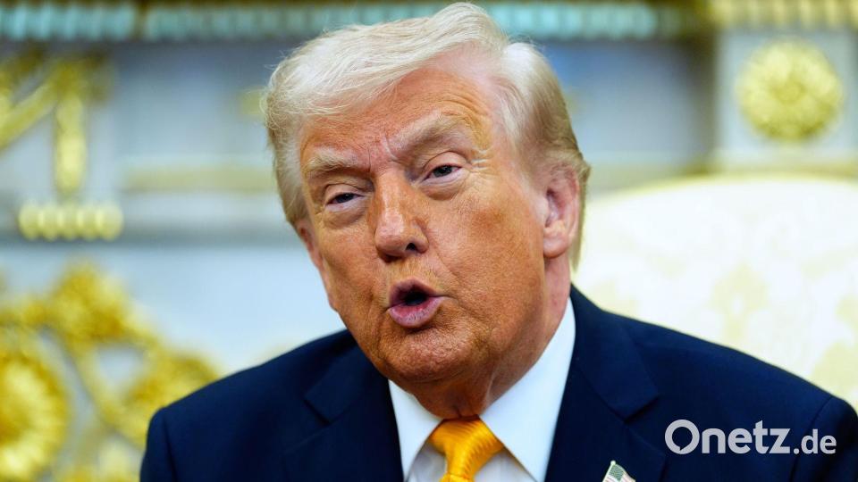 Trump sagt, die US-Kriegsziele seien fast erreicht. (Archivbild) Bild: Alex Brandon/AP/dpa