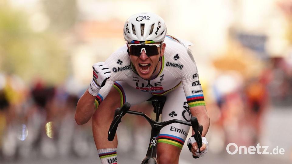 Hat endlich Mailand-Sanremo gewonnen: Tadej Pogacar. Bild: Massimi Paolone/LaPresse/AP/dpa
