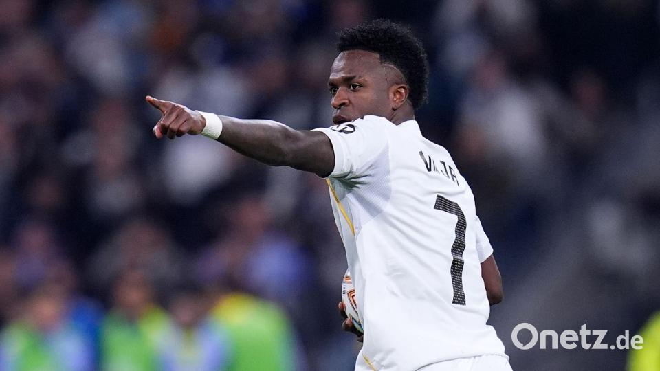 Vinícius Júnior erzielte im Stadtderby zwei Tore für Real Madrid. Bild: Manu Fernandez/AP/dpa