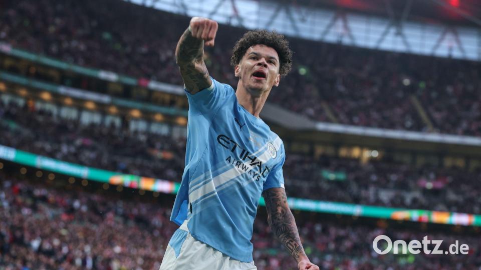 Doppeltorschütze für Manchester: Nico O'Reilly. Bild: Richard Pelham/AP/dpa