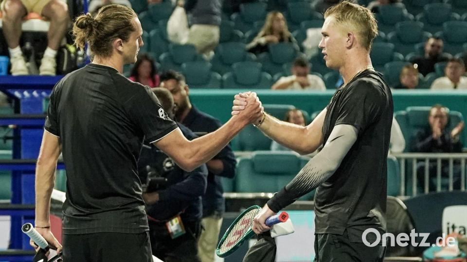 Alexander Zverev hatte bei seinem Auftaktsieg in Miami keine Probleme mit Gegner Martin Damm. Bild: Debby Wong/ZUMA Press Wire/dpa