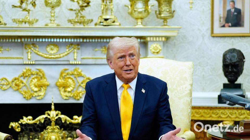 Trump sieht die Kriegsziele als bald erfüllt an. (Archivbild) Bild: Alex Brandon/AP/dpa