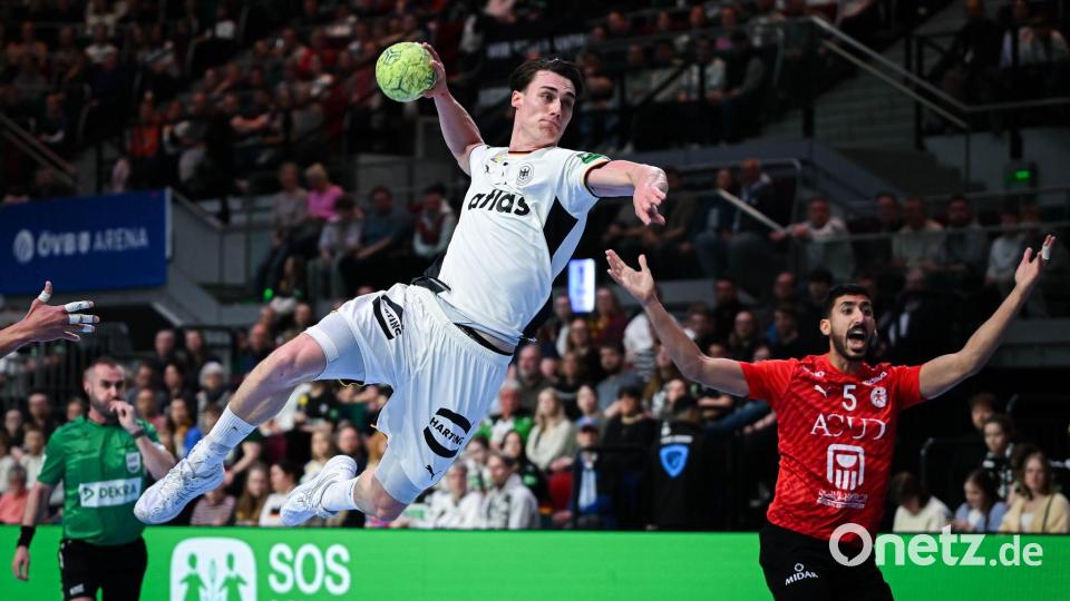 Miro Schluroff gab im März 2025 sein Debüt im DHB-Team. Bild: Sina Schuldt/dpa