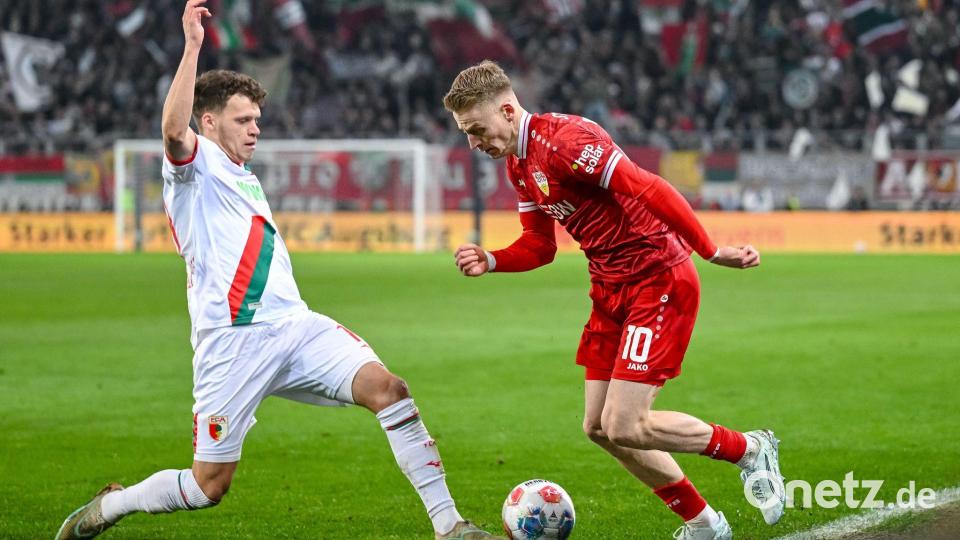 Viel ging in der Offensivbe beim VfB über Außenstürmer Chris Führich (r). Bild: Harry Langer/dpa