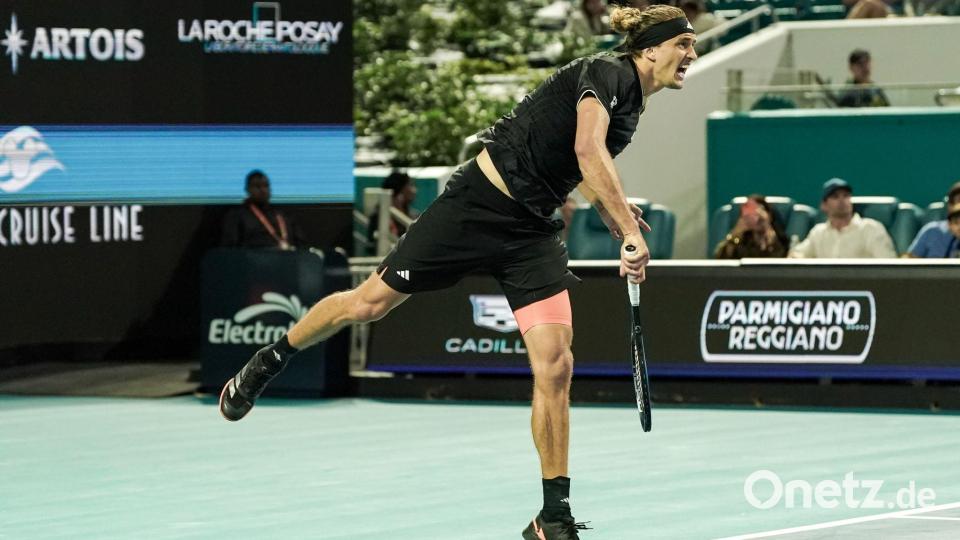 Alexander Zverev erreichte beim Turnier in Miami die dritte Runde. Bild: Debby Wong/ZUMA Press Wire/dpa