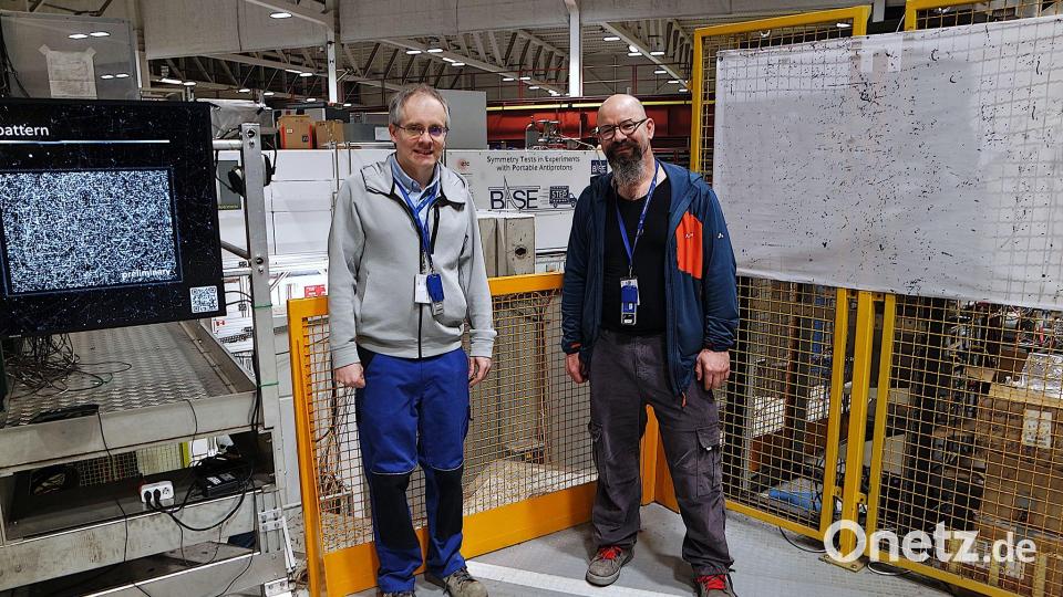 100 bis 1000 Antiprotonen sollen auf Reisen gehen, fünf Kilometer weit, ausschließlich auf Cern-Gelände. Bild: -/BASE Kollaboration /dpa