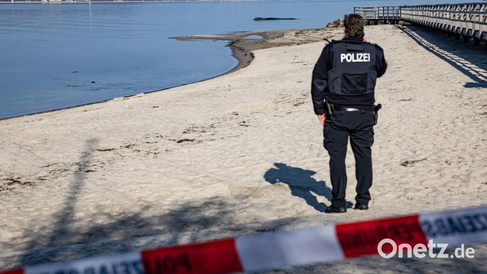 Die Polizei bittet darum, sich dem Wal nicht zu nähern, um ihn nicht zusätzlich zu stressen. Bild: Ulrich Perrey/dpa