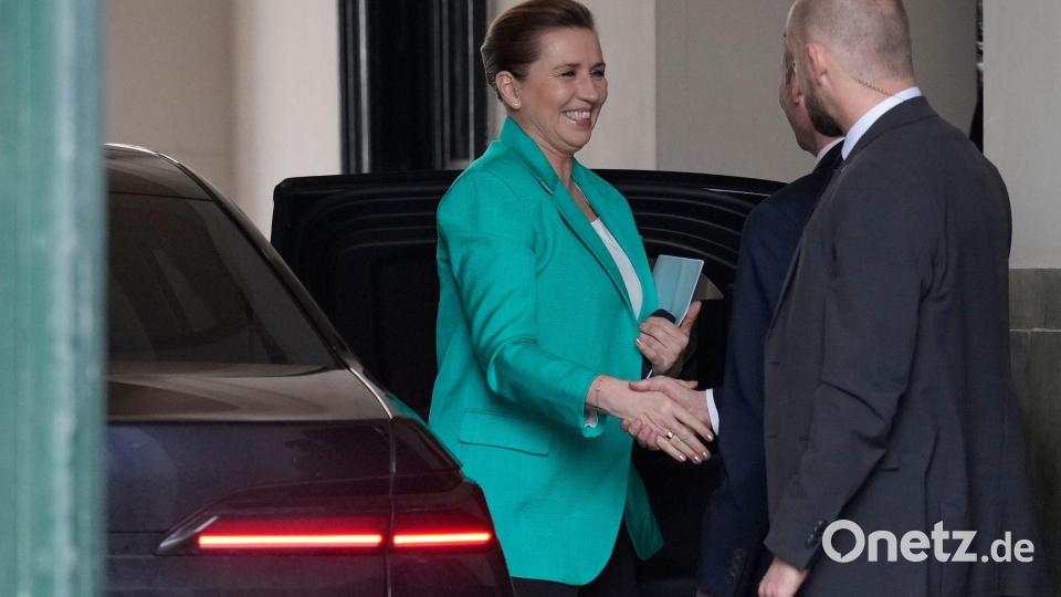 Mette Frederiksen hat den Rücktritt ihrer Regierung am dänischen Hof eingereicht. Bild: Martin Sylvest/Ritzau Scanpix Foto/AP/dpa