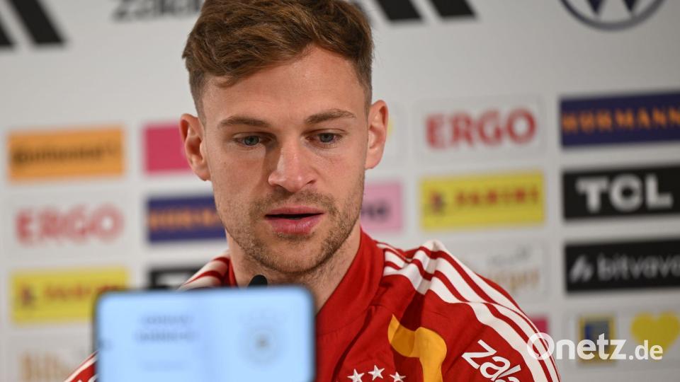 Joshua Kimmich betont die herausragenden Fähigkeiten von Rüdiger. Bild: Federico Gambarini/dpa