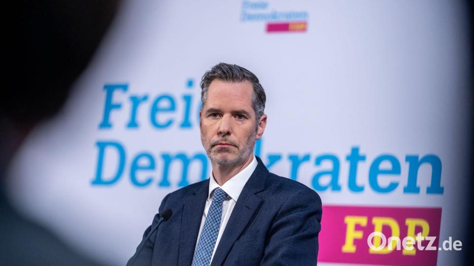 Der FDP-Bundesvorsitzende Christian Dürr will Parteichef bleiben. (Archivbild) Bild: Michael Kappeler/dpa
