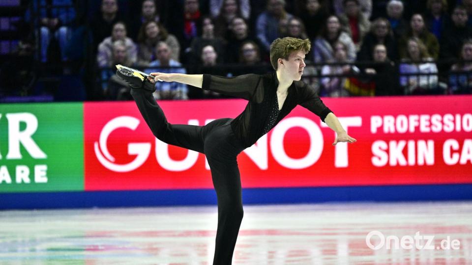 Genrikh Gartung schaffte es ins Kürfinale der Eiskunstlauf-WM. Bild: Vondrouš Roman/CTK/dpa
