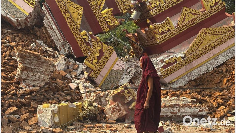 In den Regionen Sagaing und Mandalay wurden auch viele heilige Stätten zerstört. (Archivbild) Bild: Thein Zaw/AP/dpa