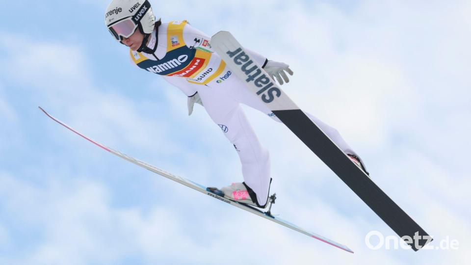 Nika Prevc steigerte ihre eigene Bestmarke. (Archivbild) Bild: Trond R Teigen/NTB Scanpix/AP/dpa