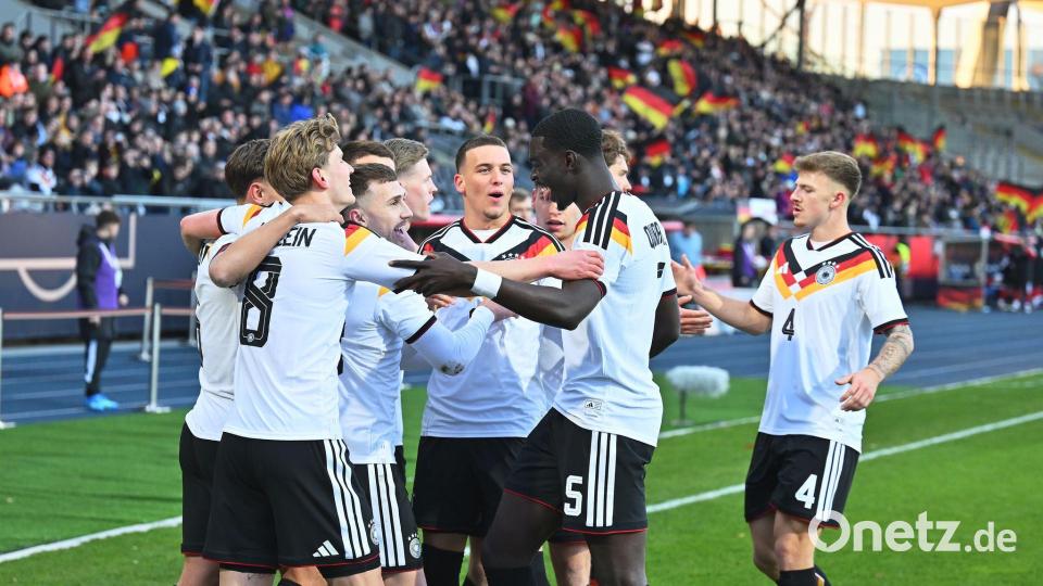 Die deutsche U21 hat Grund zur Freude. Bild: Swen Pförtner/dpa