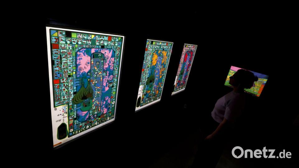 Für die Olympischen Spiele 1972 erstellte Hundertwasser Siebdrucke. Bild: Karl-Josef Hildenbrand/dpa