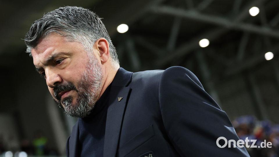 Darf erst einmal aufatmen: Italiens Nationaltrainer Gennaro Gattuso Bild: Marco Iacobucci/LiveMedia-IPA/ZUMA Press Wire/dpa