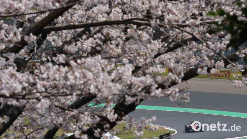 Der britische Ferrari-Pilot Lewis Hamilton steuert sein Auto. Bild: Eugene Hoshiko/AP/dpa