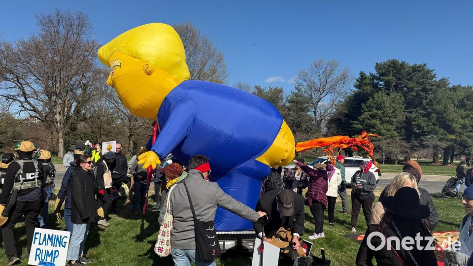 Kritik an Trump. Bild: Anna Ringle/dpa