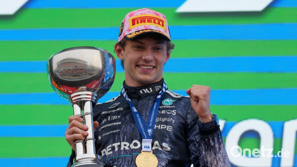 Kimi Antonelli gelang der zweite Sieg binnen zwei Wochen. Bild: Eugene Hoshiko/AP/dpa