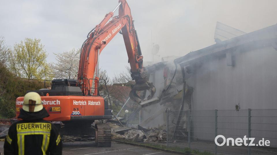 Der Club an der Grenze zu Frankreich ist komplett zerstört. Bild: Philipp von Ditfurth/dpa