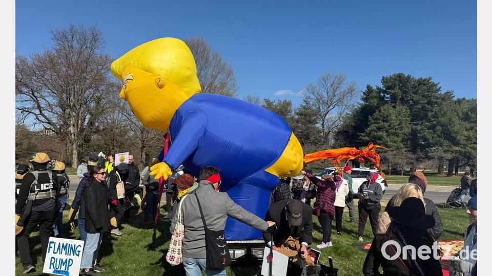 Die Demonstrationen stehen unter dem Motto „No Kings“. Bild: Anna Ringle/dpa