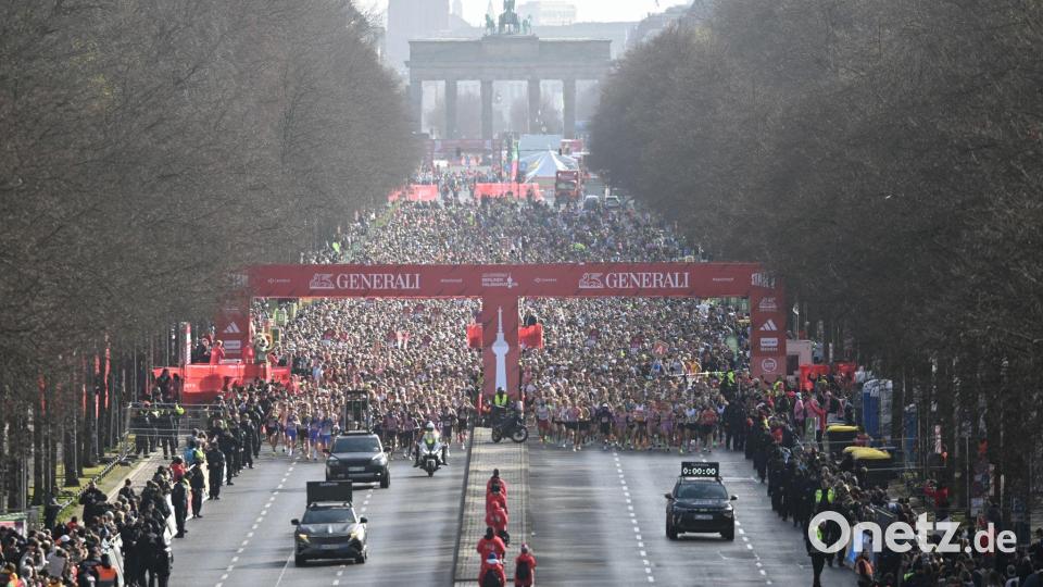 Mehr als 40.000 Teilnehmer hatten für den Halbmarathon gemeldet. Bild: Markus Lenhardt/dpa