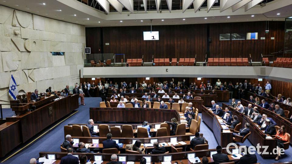 Sitzung im israelischen Parlament in Jerusalem. (Archivbild) Bild: Stringer/dpa