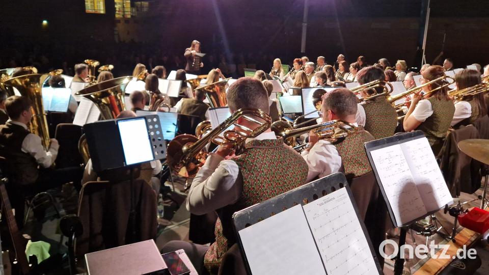 Konzentration, aber auch Spielfreude bestimmte das Konzert in der Sportparkhalle vor 550 Besuchern. Bild: mab