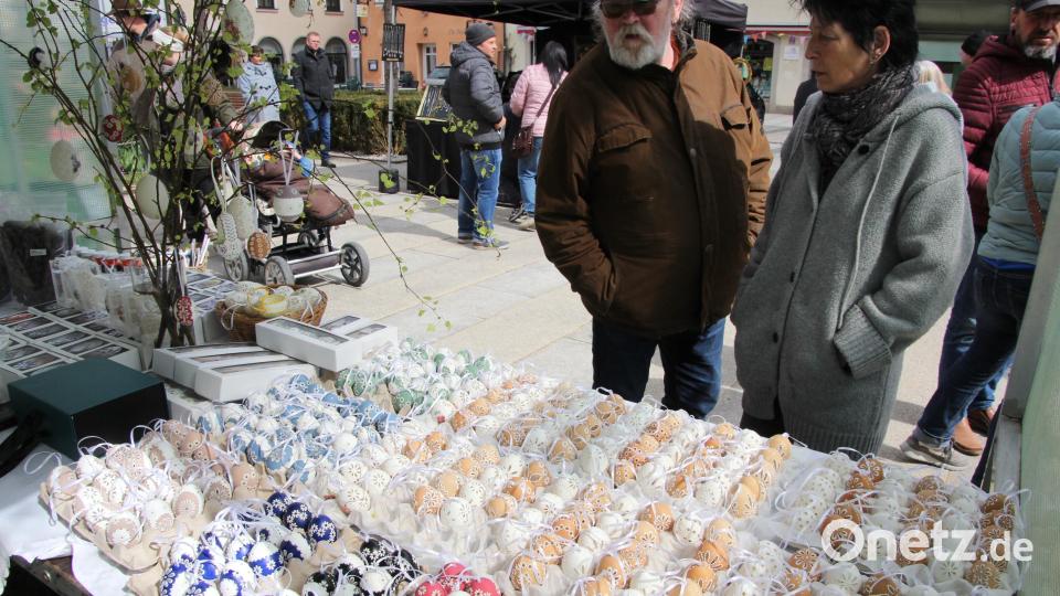 Ein Blickfang waren diese toll dekorierten Hühnereier. Bild: Konrad Rosner