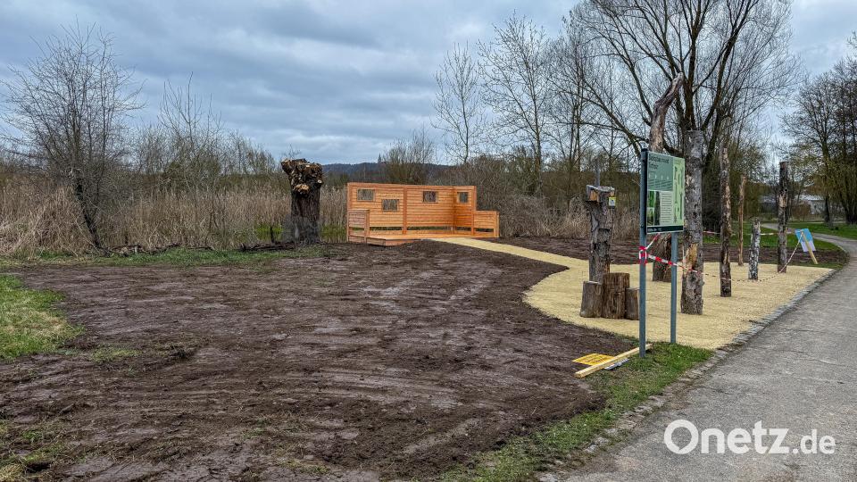 Im ehemaligen Landesgartenschaugelände in Amberg entsteht derzeit ein Vogelbeobachtungsplatz. Bild: Stephan Huber